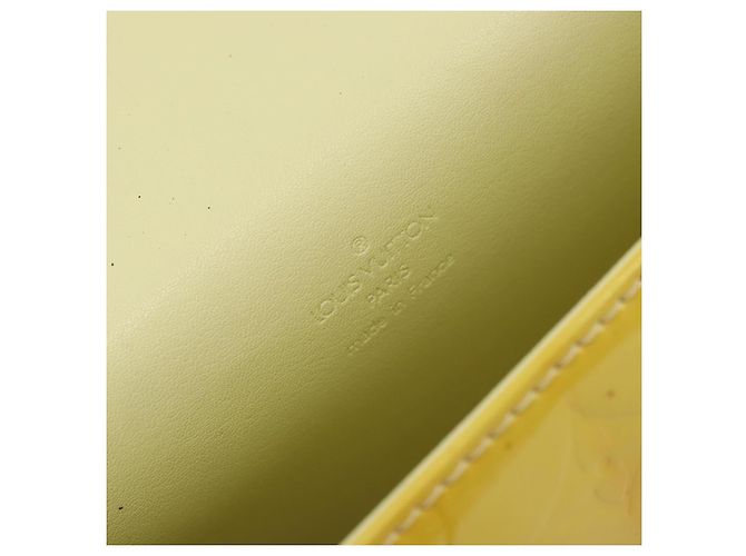 LOUIS VUITTON Borsa Spring Street Monogram Vernis Giallo Lime M91068 Auth 170096 D'oro - vista 19