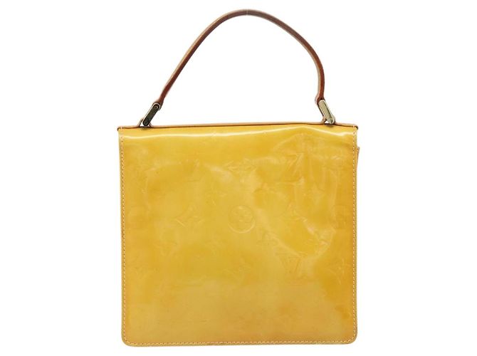 LOUIS VUITTON Borsa Spring Street Monogram Vernis Giallo Lime M91068 Auth 170096 D'oro - vista 2