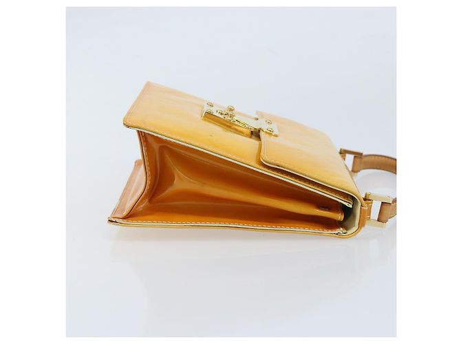 LOUIS VUITTON Borsa Spring Street Monogram Vernis Giallo Lime M91068 Auth 170096 D'oro - vista 3