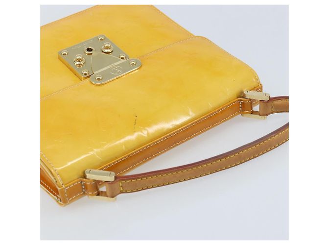 LOUIS VUITTON Borsa Spring Street Monogram Vernis Giallo Lime M91068 Auth 170096 D'oro - vista 6