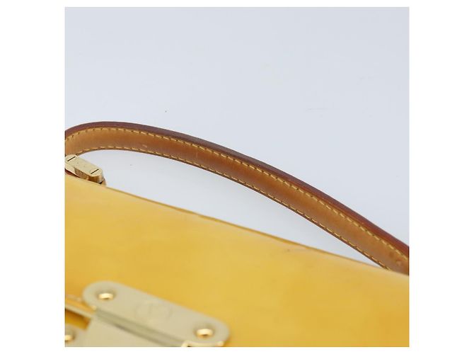LOUIS VUITTON Borsa Spring Street Monogram Vernis Giallo Lime M91068 Auth 170096 D'oro - vista 8