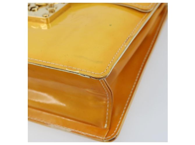 LOUIS VUITTON Borsa Spring Street Monogram Vernis Giallo Lime M91068 Auth 170096 D'oro - vista 9