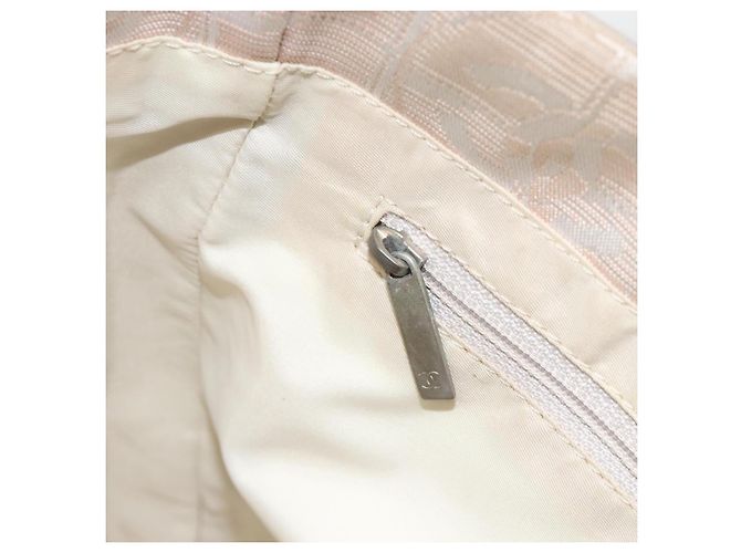 CHANEL Nuova Borsa Tote da Viaggio Nylon Beige Argento CC Auth BA11399 - vista 20