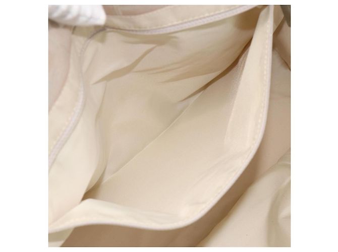 CHANEL Nuova Borsa Tote da Viaggio Nylon Beige Argento CC Auth BA11399 - vista 21