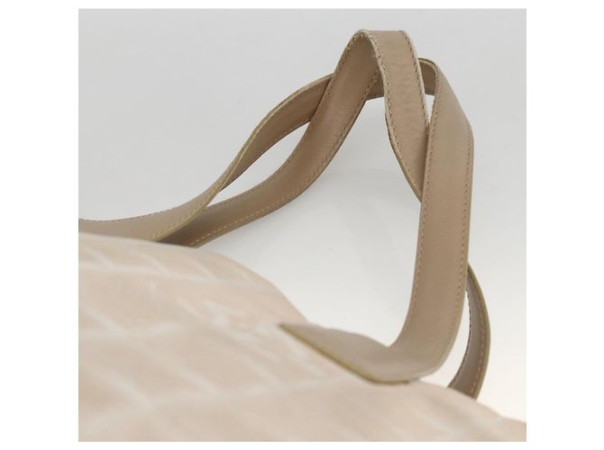 CHANEL Nuova Borsa Tote da Viaggio Nylon Beige Argento CC Auth BA11399 - vista 8