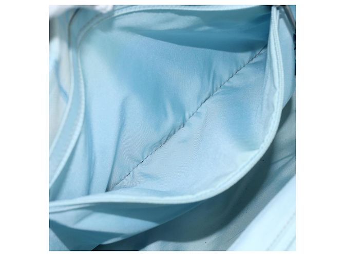 CHANEL Nuova Borsa da Viaggio in Nylon Azzurro Chiaro Argento CC Auth BSZ263 Blu chiaro - vista 21