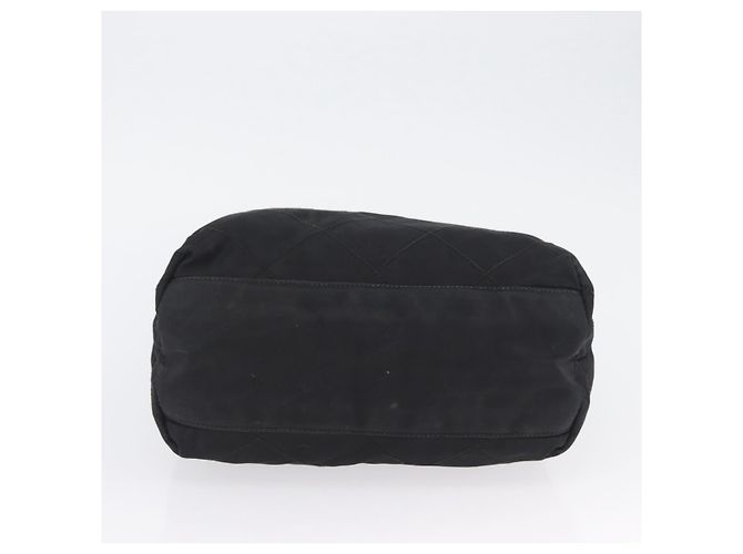 Bolso de Hombro con Cadena Prada de Nailon Negro y Oro Auth bs34051 Dorado - vista 5