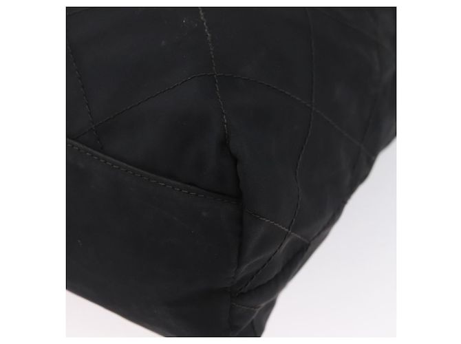 Bolso de Hombro con Cadena Prada de Nailon Negro y Oro Auth bs34051 Dorado - vista 9