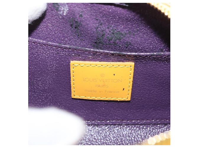 LOUIS VUITTON Pochette Dauphine PM Epi Gialla M48449 LV Auth ti3784 Giallo - vista 9