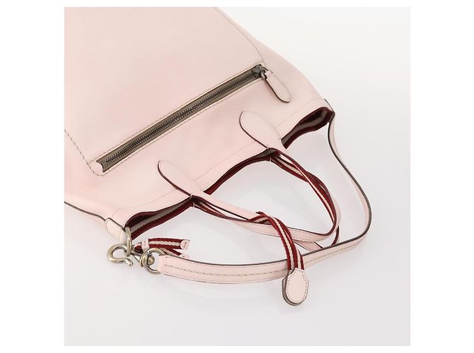 BALLY Borsa a Mano in Pelle 3 Pezzi Nero Rosa Auth mr2113 - vista 5