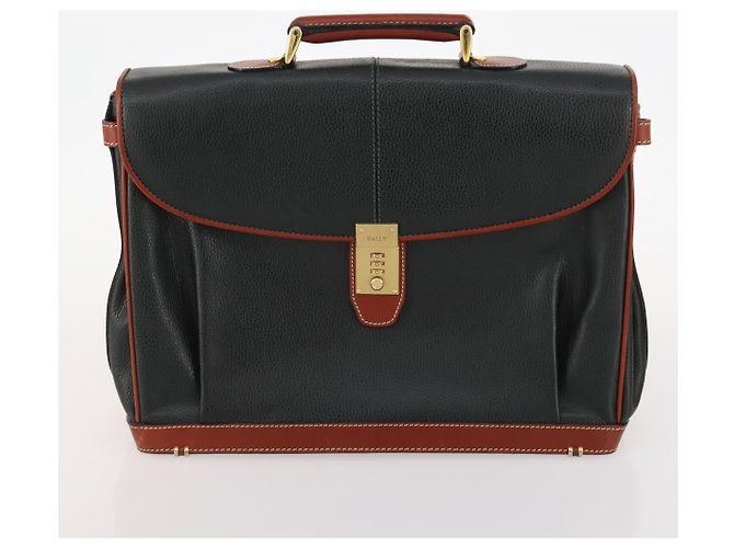 BALLY Borsa a Mano in Pelle 3 Pezzi Nero Rosa Auth mr2113 - vista 9