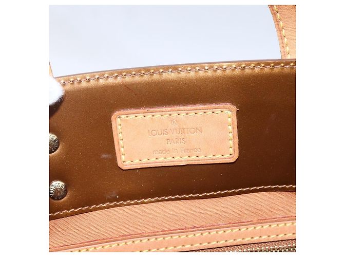 LOUIS VUITTON Monogram Vernis Reade MM Borsa a Mano Bronzo M91143 LV Auth 170090 - vista 10