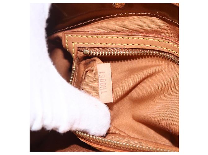 LOUIS VUITTON Monogram Vernis Reade MM Borsa a Mano Bronzo M91143 LV Auth 170090 - vista 12