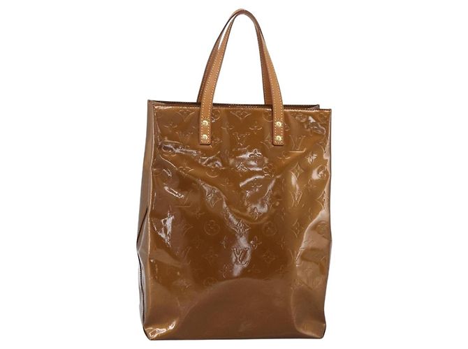 LOUIS VUITTON Monogram Vernis Reade MM Borsa a Mano Bronzo M91143 LV Auth 170090 - vista 2