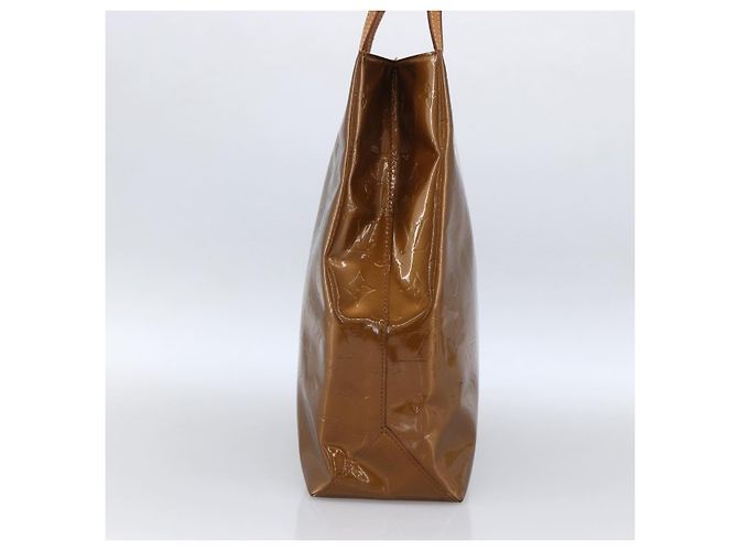 LOUIS VUITTON Monogram Vernis Reade MM Borsa a Mano Bronzo M91143 LV Auth 170090 - vista 3