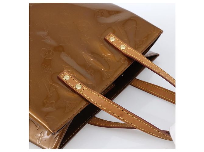 LOUIS VUITTON Monogram Vernis Reade MM Borsa a Mano Bronzo M91143 LV Auth 170090 - vista 6
