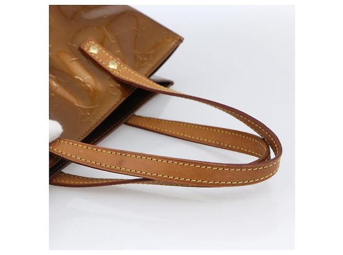 LOUIS VUITTON Monogram Vernis Reade MM Borsa a Mano Bronzo M91143 LV Auth 170090 - vista 7