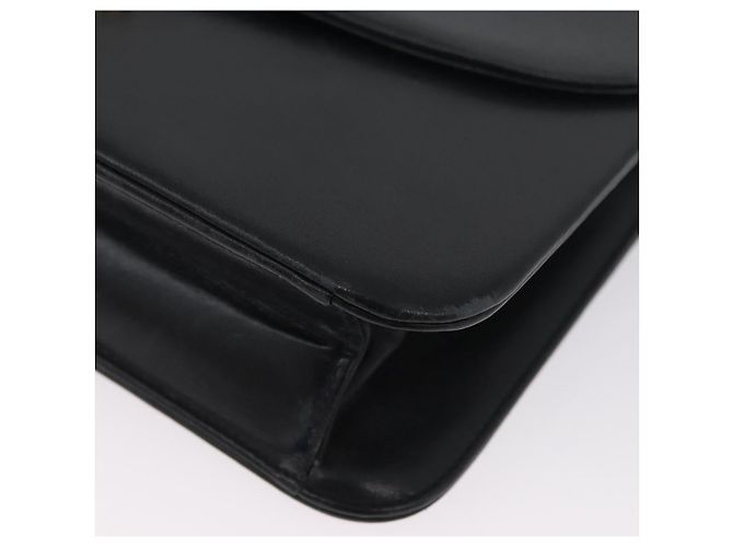 Borsa a Spalla con Catena Christian Dior in Pelle Nera e Oro Auth ka3196 Nero D'oro - vista 14