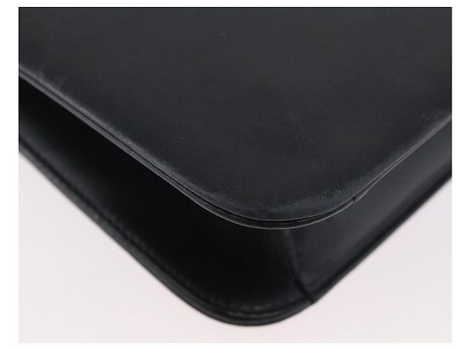 Borsa a Spalla con Catena Christian Dior in Pelle Nera e Oro Auth ka3196 Nero D'oro - vista 15