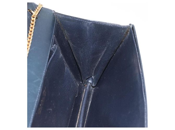 Borsa a Spalla con Catena Christian Dior in Pelle Nera e Oro Auth ka3196 Nero D'oro - vista 19
