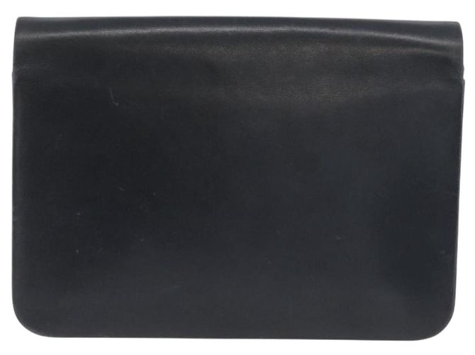 Borsa a Spalla con Catena Christian Dior in Pelle Nera e Oro Auth ka3196 Nero D'oro - vista 2