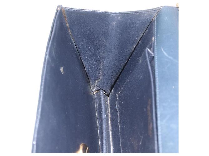 Borsa a Spalla con Catena Christian Dior in Pelle Nera e Oro Auth ka3196 Nero D'oro - vista 20