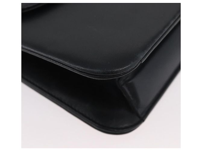 Borsa a Spalla con Catena Christian Dior in Pelle Nera e Oro Auth ka3196 Nero D'oro - vista 9