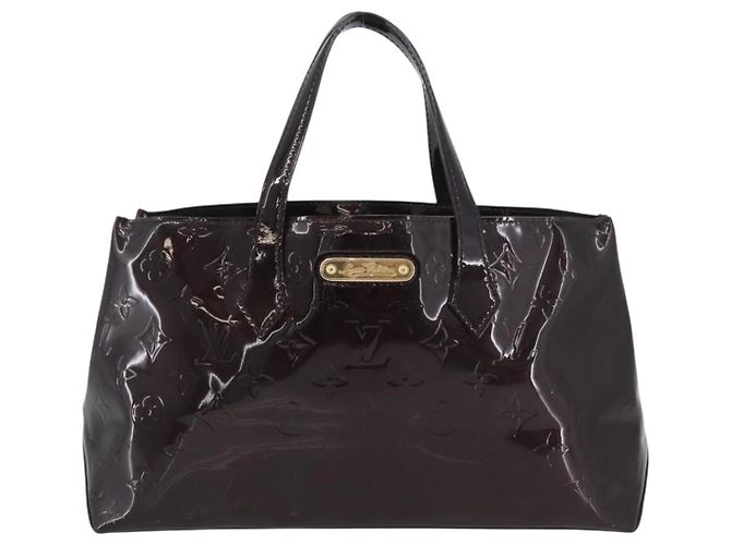 LOUIS VUITTON Borsa Wilshire PM Monogram Vernis Amarante M93641 Auth LV ka3116 Bordò - vista 13