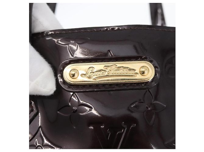 LOUIS VUITTON Borsa Wilshire PM Monogram Vernis Amarante M93641 Auth LV ka3116 Bordò - vista 17