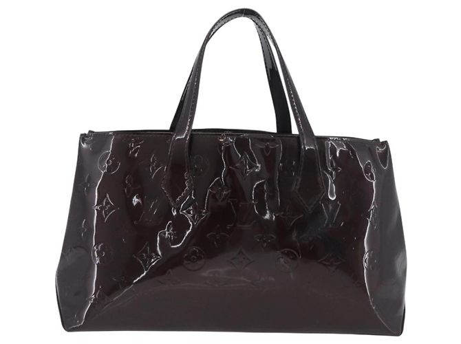 LOUIS VUITTON Borsa Wilshire PM Monogram Vernis Amarante M93641 Auth LV ka3116 Bordò - vista 2