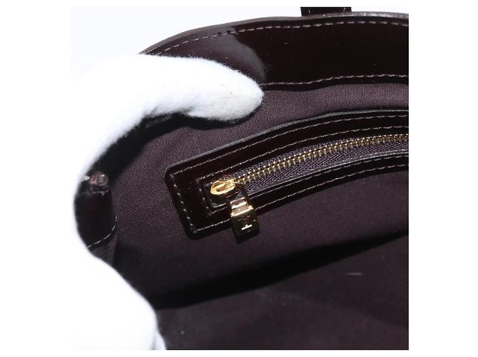 LOUIS VUITTON Borsa Wilshire PM Monogram Vernis Amarante M93641 Auth LV ka3116 Bordò - vista 21