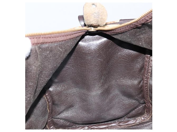 Borsa Boston in tela Trotter Christian Dior Beige Oro Auth ep13683 - vista 12