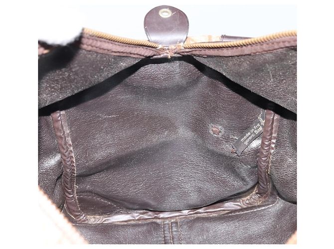 Borsa Boston in tela Trotter Christian Dior Beige Oro Auth ep13683 - vista 17