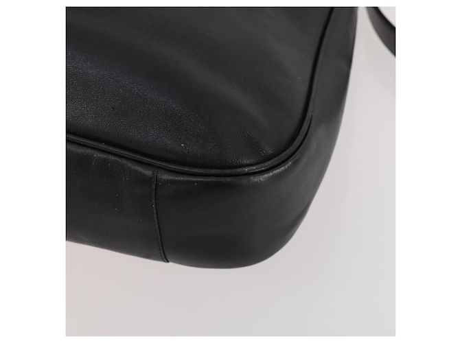 Borsa a mano in pelle GUCCI Bamboo 2way Nero Oro 001 1998 1577 Auth 173531 D'oro - vista 15