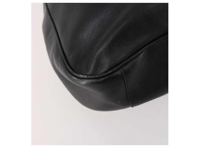 Borsa a mano in pelle GUCCI Bamboo 2way Nero Oro 001 1998 1577 Auth 173531 D'oro - vista 16