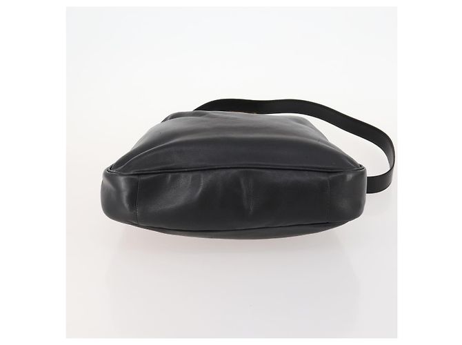 Borsa a mano in pelle GUCCI Bamboo 2way Nero Oro 001 1998 1577 Auth 173531 D'oro - vista 5