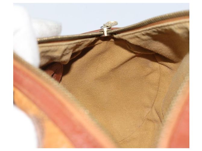 MCM Vicetos Logogram Borsa a Mano in Pelle PVC Marrone Oro Auth bs33975 D'oro - vista 19