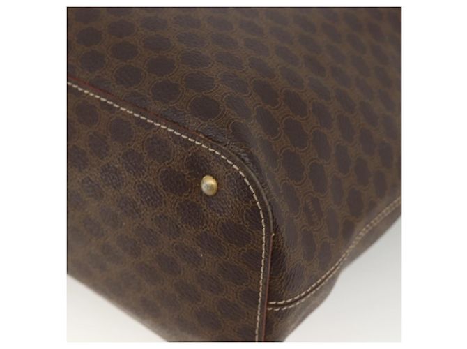 Céline Borsa tote in tela Macadam CELINE in pelle PVC marrone oro Auth ka3045 D'oro - vista 15