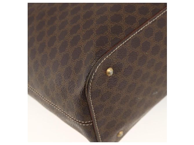 Céline Borsa tote in tela Macadam CELINE in pelle PVC marrone oro Auth ka3045 D'oro - vista 16