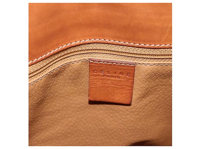 Céline Borsa tote in tela Macadam CELINE in pelle PVC marrone oro Auth ka3045 D'oro - vista 17