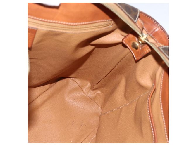 Céline Borsa tote in tela Macadam CELINE in pelle PVC marrone oro Auth ka3045 D'oro - vista 18