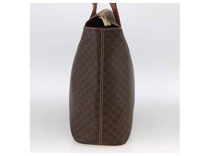 Céline Borsa tote in tela Macadam CELINE in pelle PVC marrone oro Auth ka3045 D'oro - vista 3