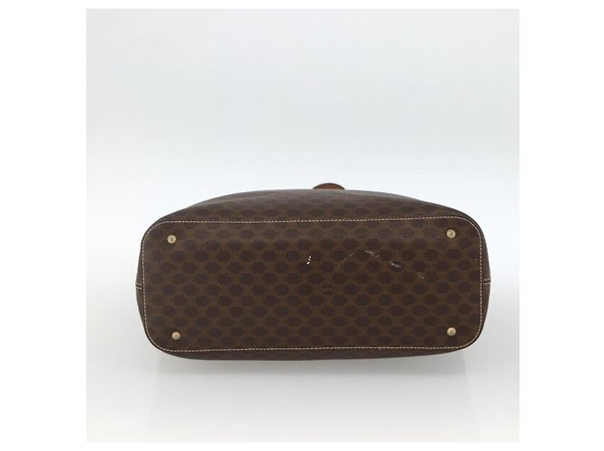 Céline Borsa tote in tela Macadam CELINE in pelle PVC marrone oro Auth ka3045 D'oro - vista 5