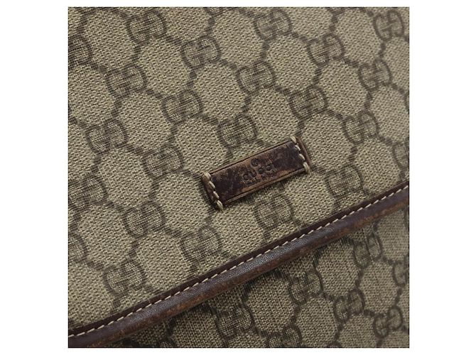 Gucci Borsa a Spalla GG Supreme PVC Oro Beige 223666 Auth ka3073A D'oro - vista 17