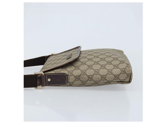 Gucci Borsa a Spalla GG Supreme PVC Oro Beige 223666 Auth ka3073A D'oro - vista 4