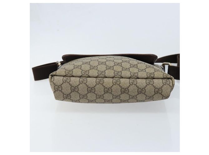 Gucci Borsa a Spalla GG Supreme PVC Oro Beige 223666 Auth ka3073A D'oro - vista 5