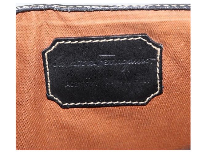 LOEWE Cartella in Pelle Nera Oro Auth bs33968 Nero D'oro - vista 12