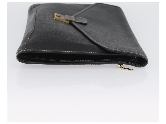 LOEWE Cartella in Pelle Nera Oro Auth bs33968 Nero D'oro - vista 3