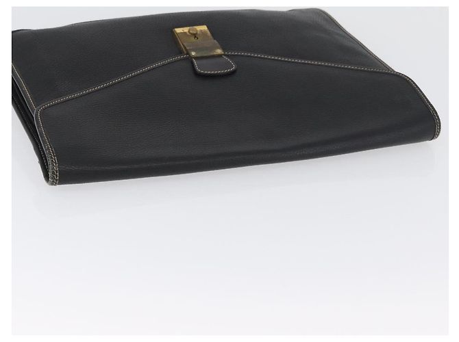 LOEWE Cartella in Pelle Nera Oro Auth bs33968 Nero D'oro - vista 5