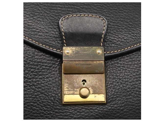 LOEWE Cartella in Pelle Nera Oro Auth bs33968 Nero D'oro - vista 9